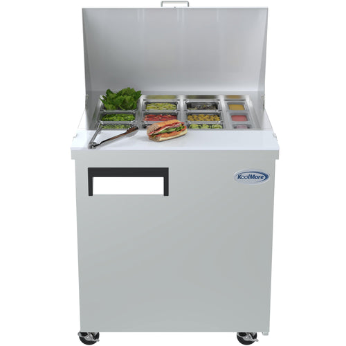 1-Door Mega Top Stainless Steel Refrigerated Sandwich Prep Table, 6
