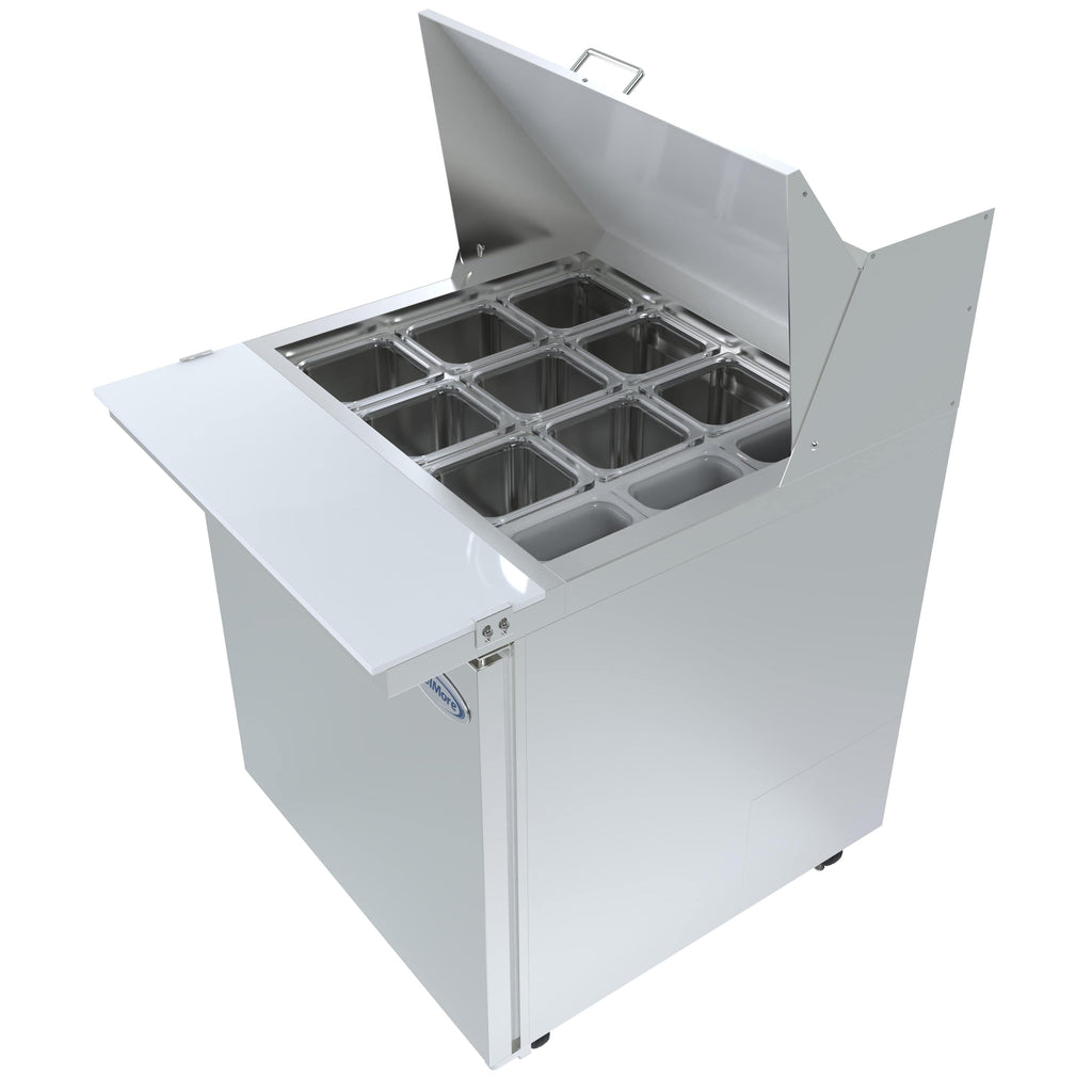 1-Door Mega Top Stainless Steel Refrigerated Sandwich Prep Table, 6