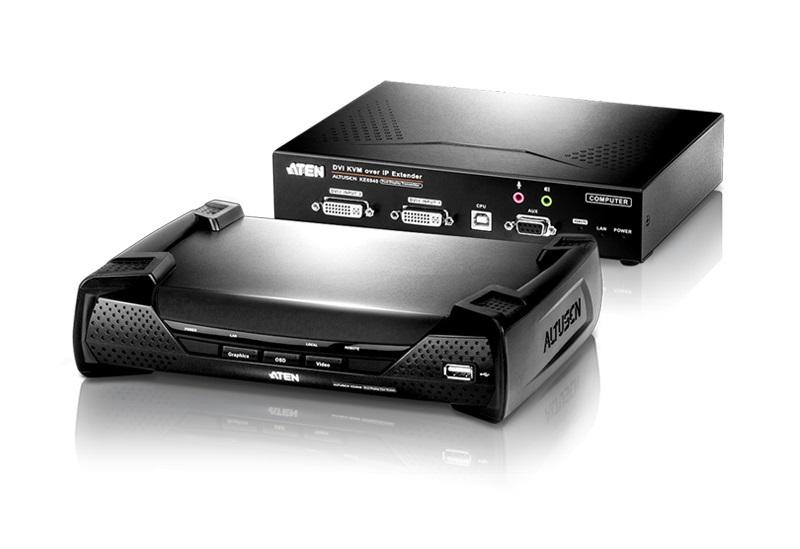 ATEN DVI Dual Display KVM over IP Extender; 1920 x 1200 @ 60 Hz;