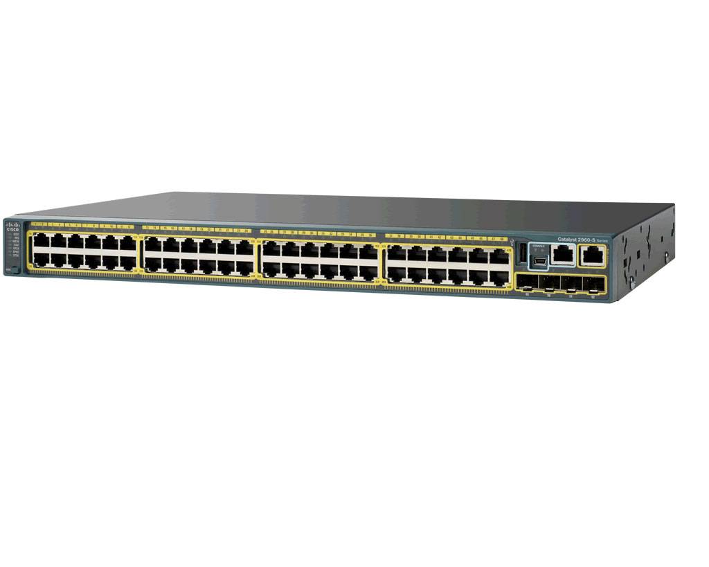 CISCO Catalyst 2960S 48 Port Gigabit Ethernet Switch, 2 x 10G SFP+